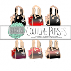Purse Clipart Purse Clip Art Diaper Bag Clipart Couture