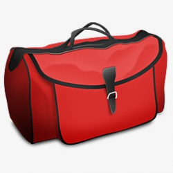 Red Duffel Bag, Red, Luggage Bag, Cartoon PNG Image and Clipart for ...