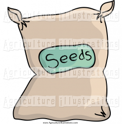 Agriculture Clipart of a Bag of Garden Seeds by Pams Clipart - #611