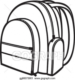 Vector Clipart - Bag pack (backpack, school bag). Vector ...