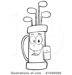 Golf Bag Clipart #1096066 - Illustration by Hit Toon
