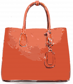 Clipart - Orange Flat Leather Bag