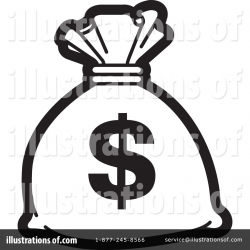 Money Bag Clipart #1242339 - Illustration by Lal Perera