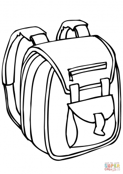 School Bag coloring page | Free Printable Coloring Pages