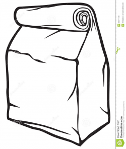 Paper Bag Clipart Black And White - Letters