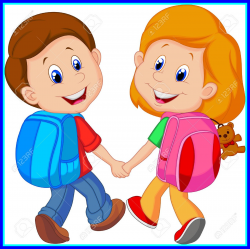 The Best School Student With Bag Clipart Station Of Styles And ...
