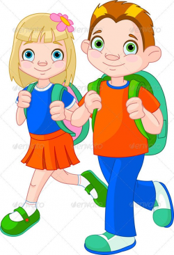 28+ Collection of School Student With School Bag Clipart | High ...