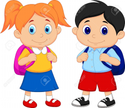 school student with school bag clipart 4 | Clipart Station