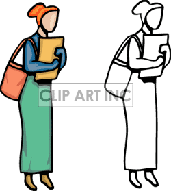 a woman standing holding a | Clipart Panda - Free Clipart Images