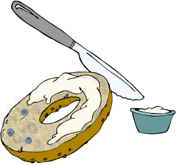 Bagel and cream cheese clipart - Clip Art Library