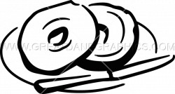 Bagel & Cream Cheese | Production Ready Artwork for T-Shirt Printing