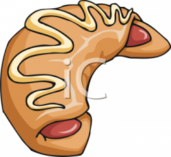 Clipart Picture Of A Croissant Filled With Chocolate - foodclipart.com