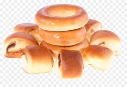 Bun Doughnut Pandesal Bagel Danish pastry - Bread and bun circle png ...