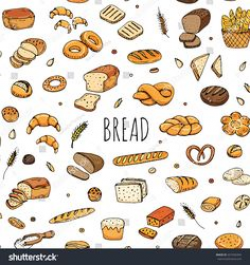 Bread Cliparts Watercolor, Bakery Graphics - Wheat, Croissant ...