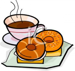 Free Bagel On Plate Clipart - Clipartmansion.com