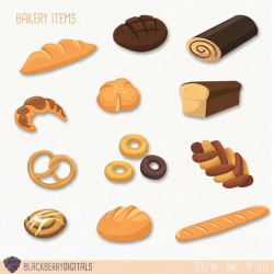 Bakery Cliparts, bakery clip art images, baked goods vector, bakery ...