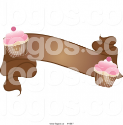 Royalty Free Blank Brown Banner with Frosted Cupcakes Logo by Pams ...