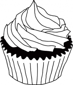 cupcake black and white clipart baked goods black and white clipart ...