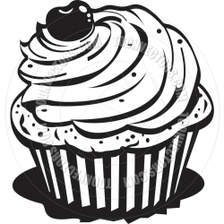 Baked Goods Black And White Clipart