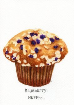 drawing of blueberry muffin - Google Search | illustration ...