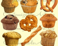 Muffin clipart | Etsy