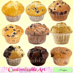 Muffin Clipart Digital Muffin Clip Art Printable Muffins Sweet ...