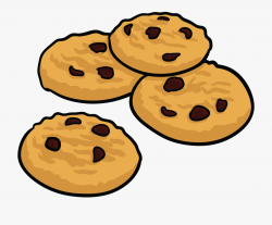 Baked Goods Clipart Coockie - Cartoon Chocolate Chip Cookies ...