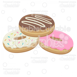Donut SVG Cut File & Doughnut Clipart