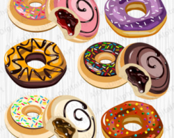 Donuts Clip Art - Christmas Donuts Clipart -Winter Donut Clip Art ...