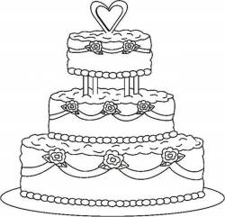 Drawing Of A Wedding Cake Wedding Cake Clipart Sketch - Pencil And ...
