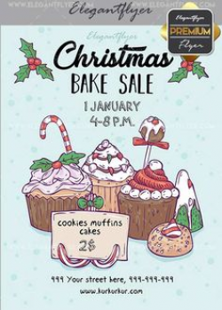 Bake Sale flyer, bake sale invitation, Fall bake sale, Christmas ...