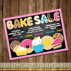 Bake Sale Flyer - Fall/Easter/Christmas/Halloween School ...