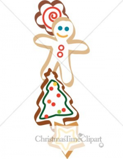 Christmas Cookie Cutouts Border | Christmas Food Clipart