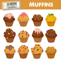 Muffin Clipart Muffins clipart Cupcake Muffin Digital Bakery clipart Bake  clipart Cupcake clipart Food clip art Sweets clipart