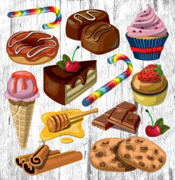 13 Bakery Sweets clipart,cupkake clip,candy clipart, fruits ...