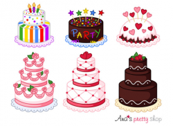Cake clipart bakery clipart pastry clipart wedding cake