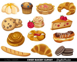 Bakery clipart Sweet Treat Bakery clip art Breakfast clipart ...