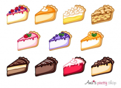 Cheesecake clipart, pie clipart, traditional cheesecake, apple pie, pumpkin  pie, lemon pie, chocolate cheesecake, red velvet cheseecake