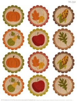 Free Fall Printable Use as Cupcake toppers, baking labels, tags ...