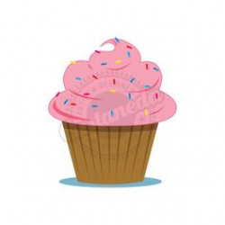 vanilla Cupcake with sprinkles-Clipart. $1.25, via Etsy. | Sprinkles ...