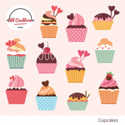 Cupcakes clipart commercial use, sweets, birthday clipart ...