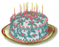 vintage cake clip art, birthday cake illustration, vintage baking ...
