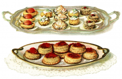 French pastry recipe, baked goods clipart, vintage baking clip art ...