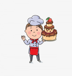 Cartoon Cake Baker, Cake, Master, Dessert PNG Image and Clipart for ...