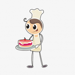 Cartoon Baker Material, Bakers, Baking, Cake Square PNG Image and ...