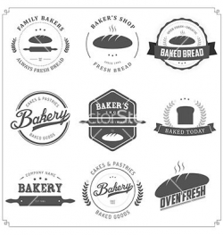 set-of-vintage-bakery-labels-and-design-elements-vector-1199898.jpg ...