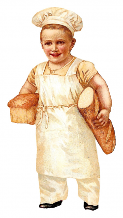 Antique Images: Free Bread Baking Clip Art Boy Baker Vintage ...