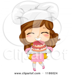Boy and girl bakers clipart