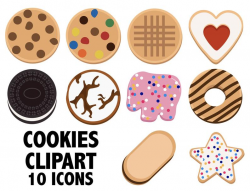 COOKIES CLIPART - bakery icons - Digital Images