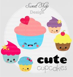 Cute Cupcake Clip Art, Bakery Clip Art, Baby Shower Clip Art ...